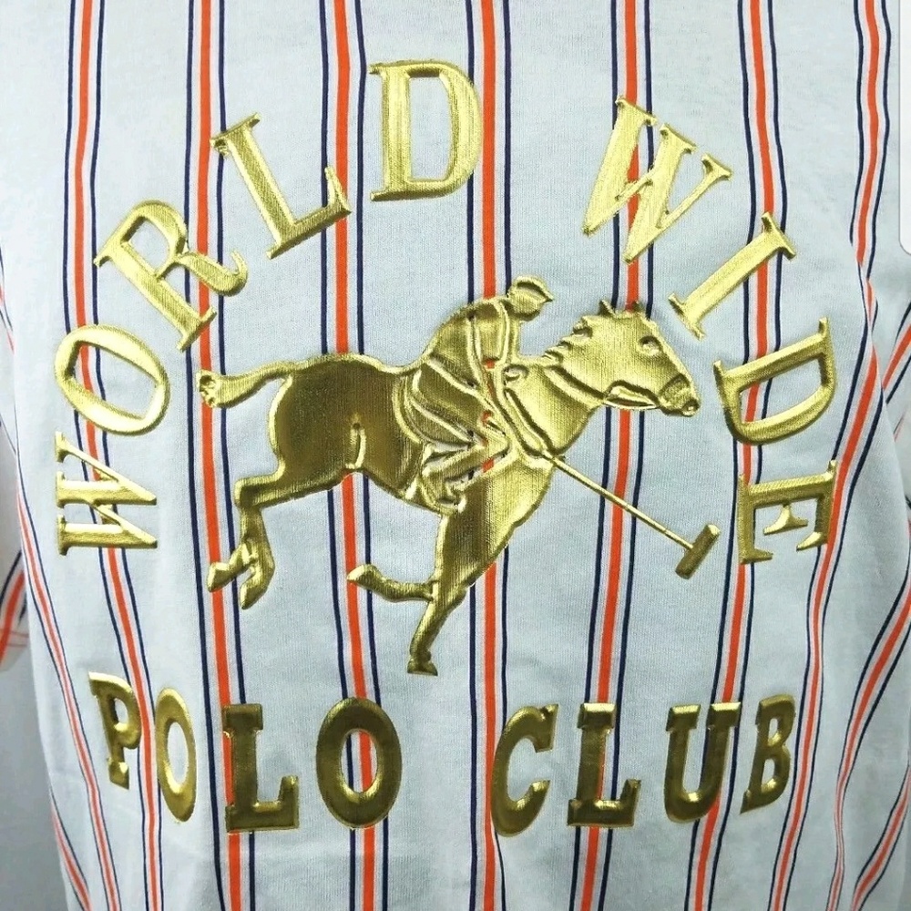 80's World Wide Polo Club T- Shirt One Size